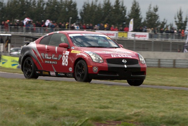 Mark Joblin running the new car through it's paces